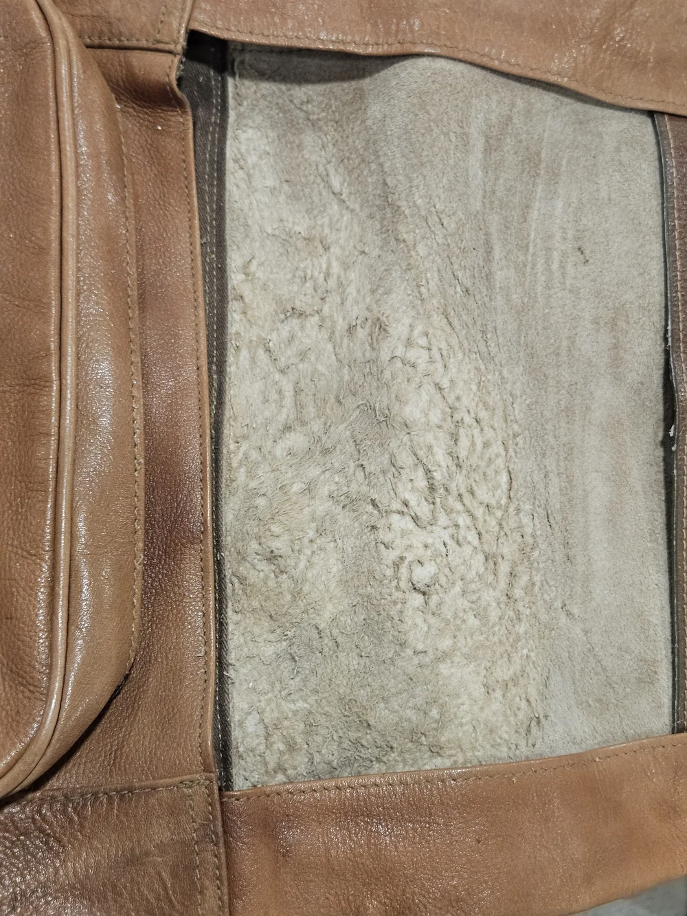 Vintage The Limited Tan Brown Textured Genuine Leather Crossbody Messenger Bag